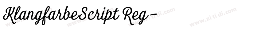 KlangfarbeScript Reg字体转换 KlangfarbeScript Reg字体转换